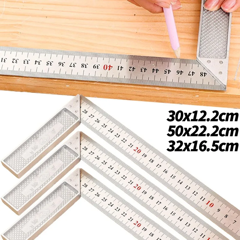 

Квадратная линейка-угольник 90° для столярных работ, из нержавеющей стали, для строительства и измерения