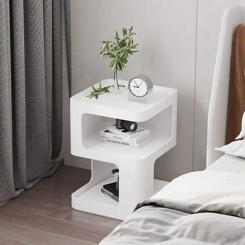 Bedroom bedside table, small unit, modern and minimalist bedside table, creative light luxury style, Nightstands