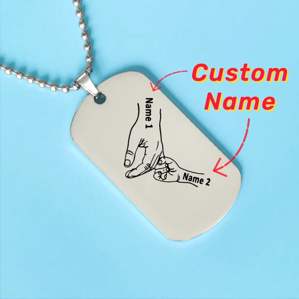 

Custom Mother's Day Necklace,Personalized Hands Pendant Necklace,Gifts for Mom,Thanks Mom Necklace