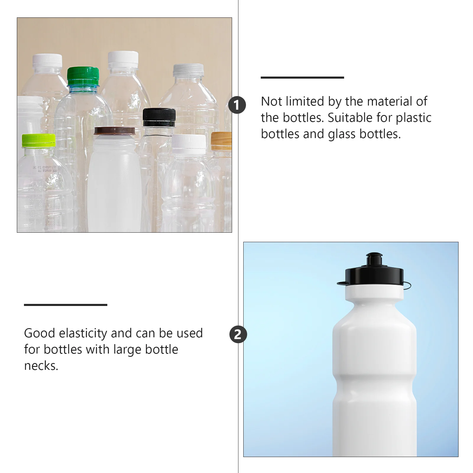 

5Pcs Water Bottle Buckles Silicone Elastic Ring Aluminum Hiking Camping Backpack Clip Outdoor Holder Carrier Hook Travel Bottle