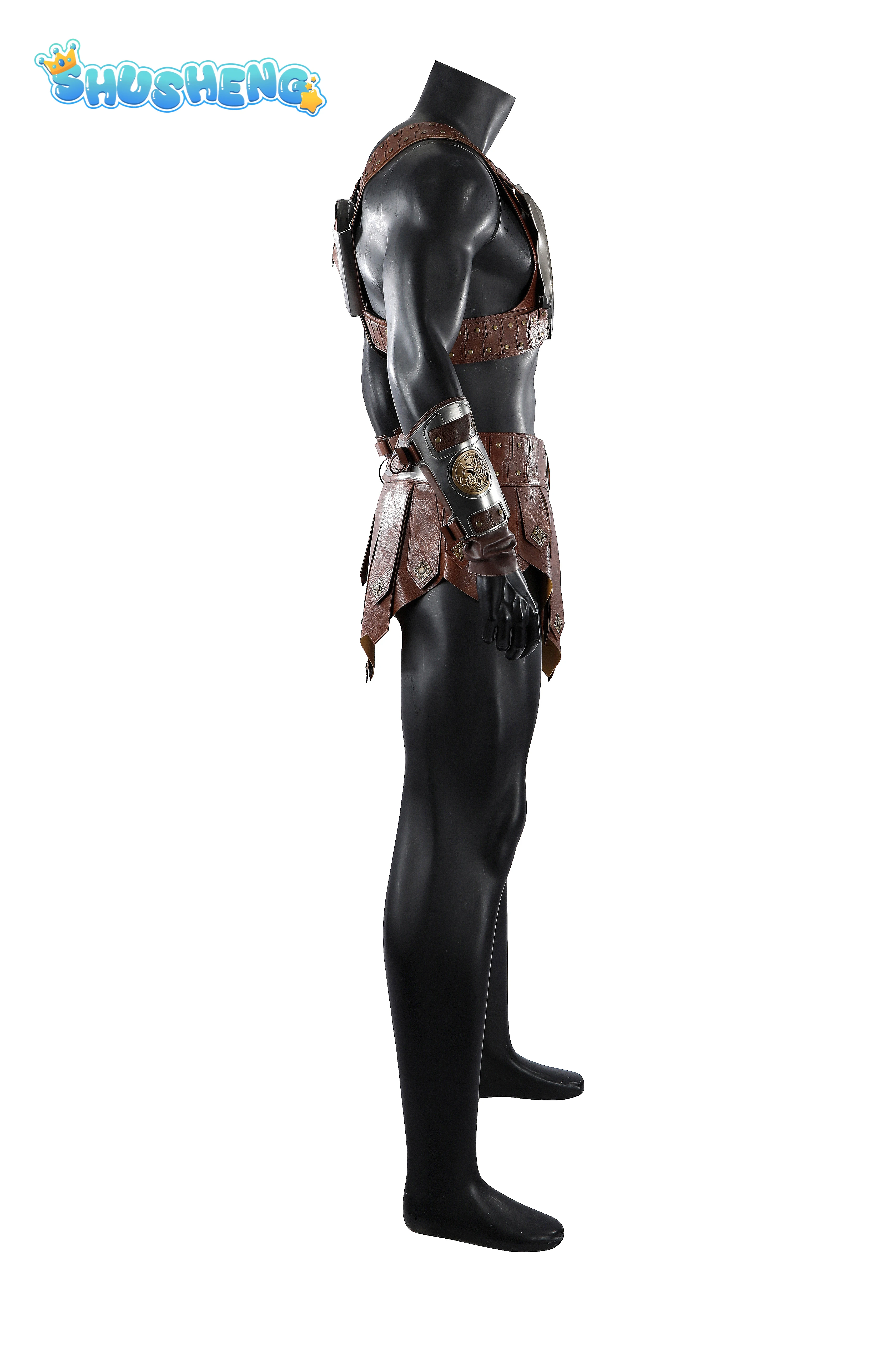 2026 New Movies He-Man Cosplay Costume Men's high-quality leather top short skirt gloves shoes Halloween fantasy  He-Man uniform - view 5