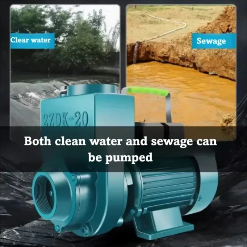 

【Popular】220V Self Priming Pump Household Large Flow Clean Water Agricultural Manure Sewage Septic Tank Centrifugal System