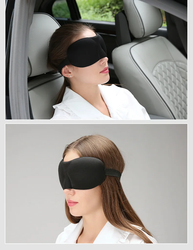 Maschera per gli occhi per dormire 3D Aiuto per il riposo da viaggio Copertura per gli occhi Patch imbottita Maschera per dormire morbida Benda per gli occhi Rilassante Massaggiatore