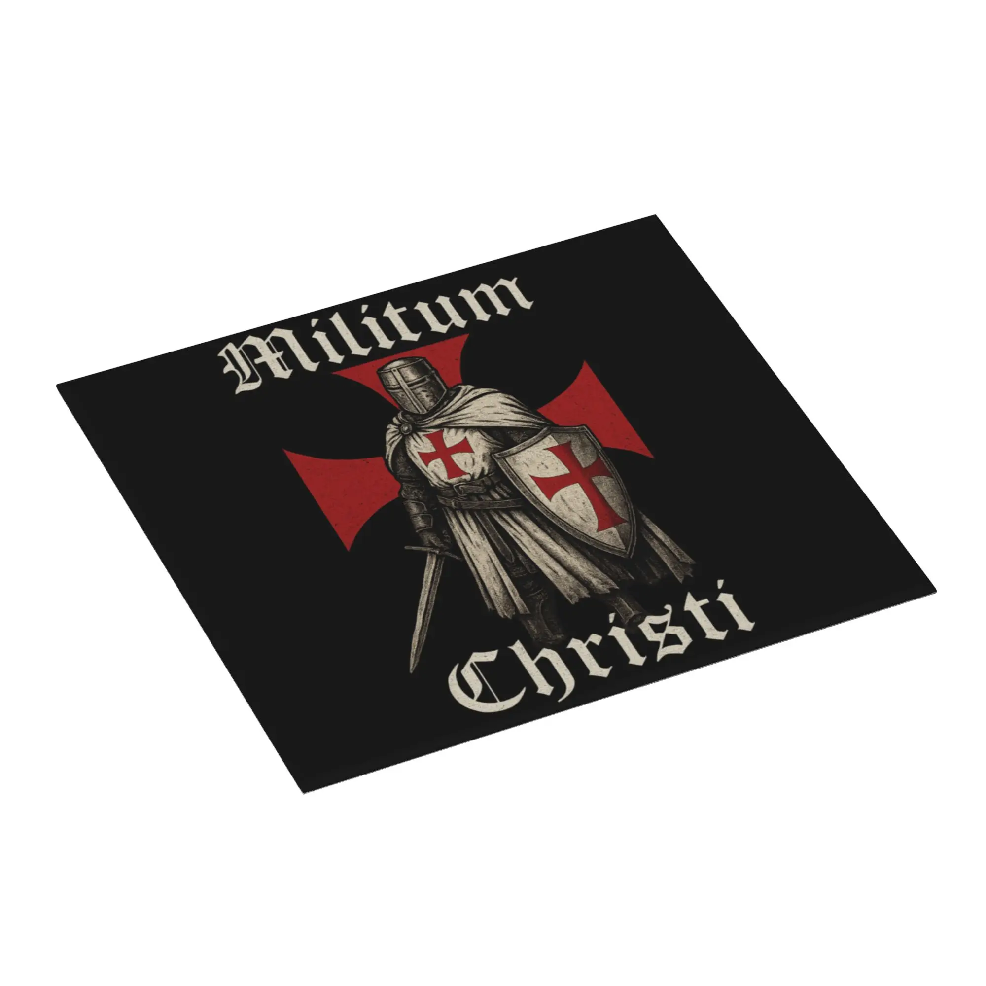 Knights Templar Warrior Of Christ Militum Christi Drying Mat For Kitchen Waterproof Reusable  Bathroom Countertop Protector Mat
