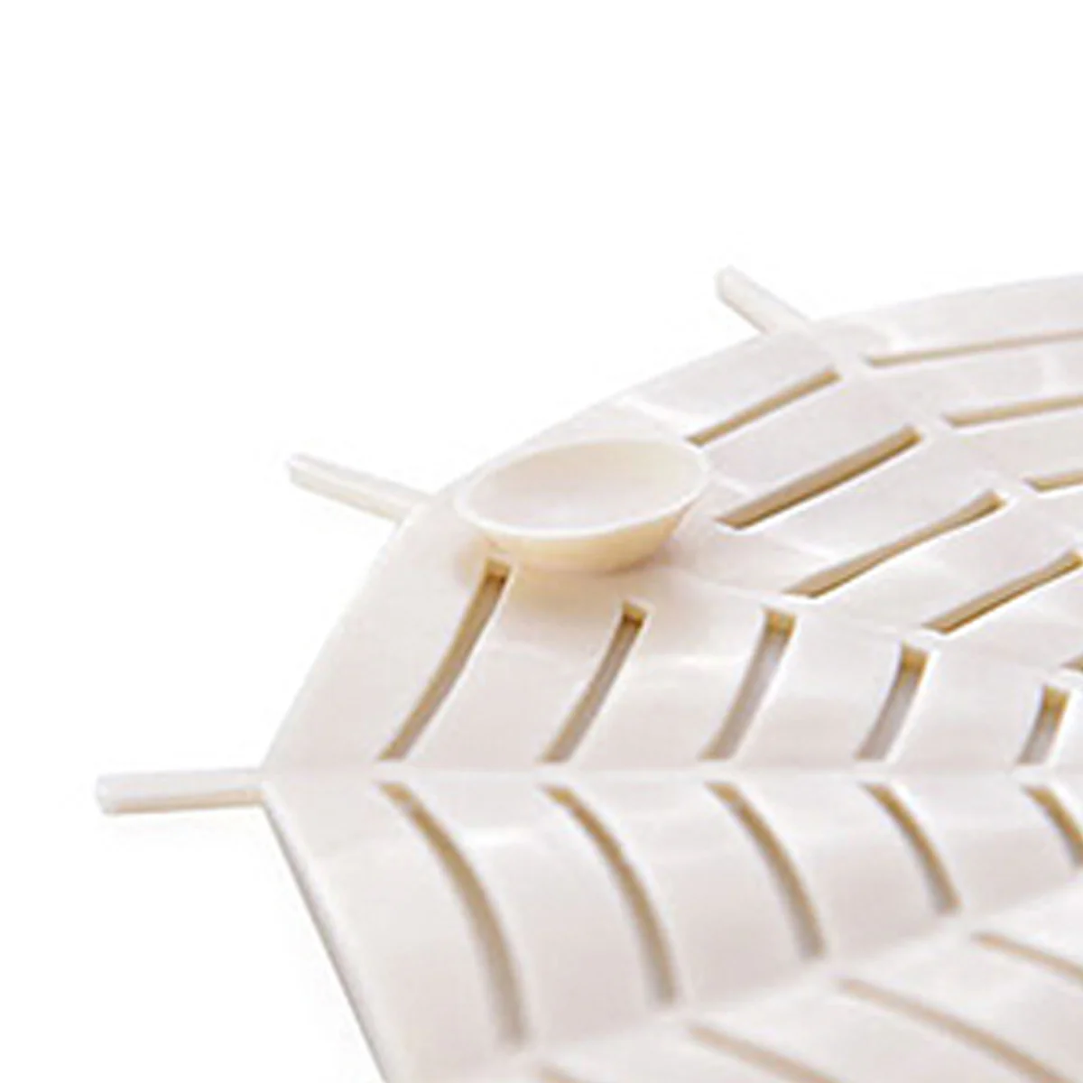 

Beige Spider Web Drainer Filter Trp Material Soft Flexible Hair Stopper Strong Suction Cup for Kitchen Bathroom Drain Filter