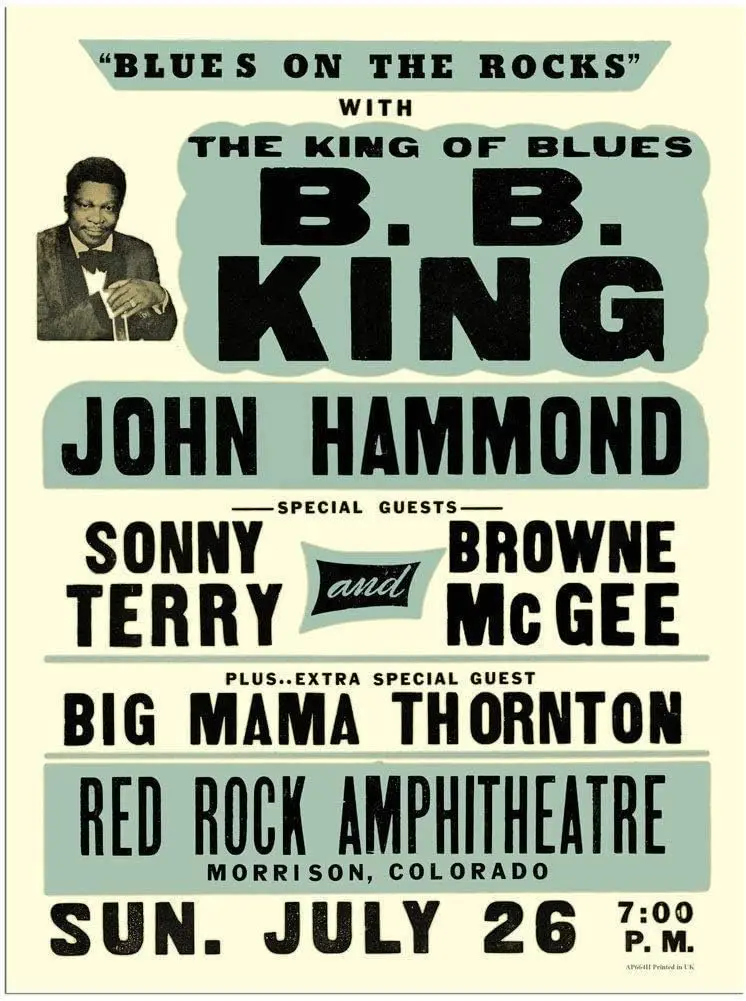 B.B King John Hammond Blues ON The Rocks Metal Wall Art 12x8 Tin Signs Warning Animal Funny Restaurant Bar Band Newly Married Bi