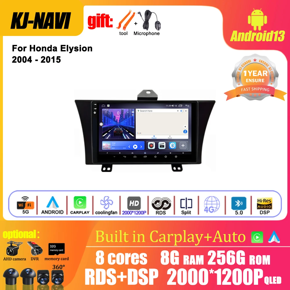 

For Honda Elysion 2004 - 2015 Android 13 System Car Monitor Radio Carplay Multimedia Navigation GPS Video Autoradio Player DSP
