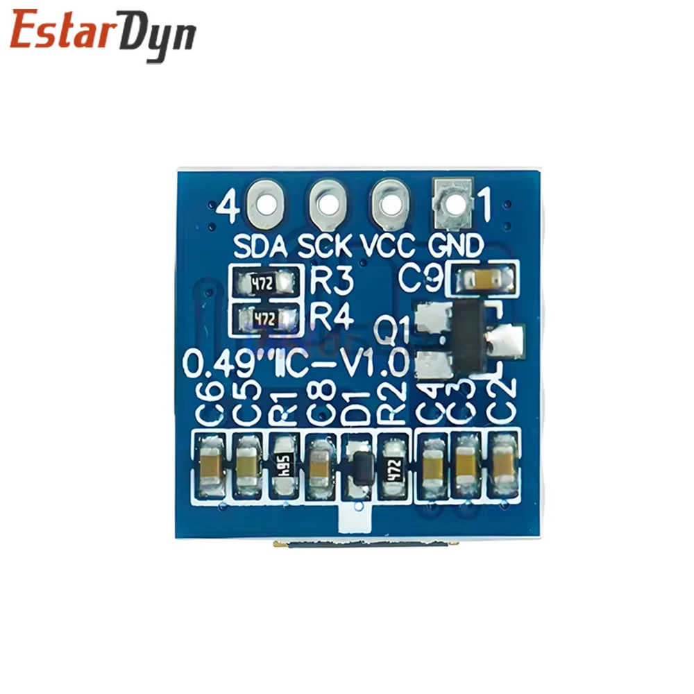 Estardyn 0.49 Inch SSD1306 White OLED Display 64x32, I2C Module for AVR STM32 Mini Projects