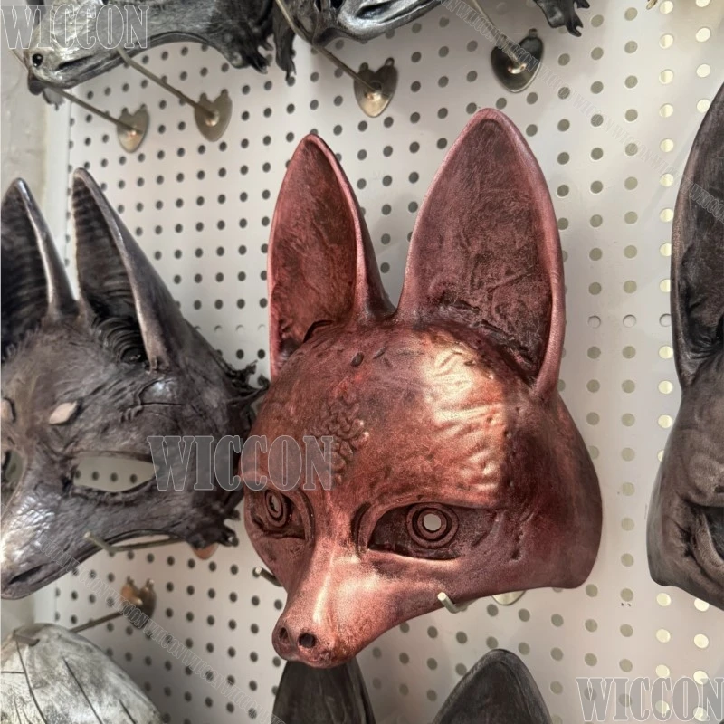 Fox Man Mask 2025 New Horro Game Cosplay Shimizu Jk Hinako Japanese Girl Multicolor Half Face Mask Woman Halloween Comic Con Cos view 6