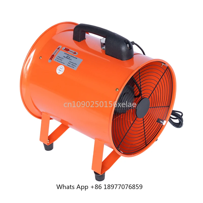 Portable Industry Blower Fan Duct Fan Axial Flow Fan 100% Copper Motor Metal AC Air Supply And Exhaust Custom Size Plug Steel