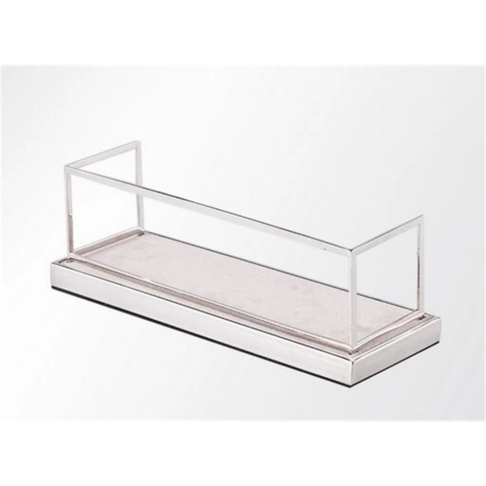 

Stainless Steel Metal Wallet Display Rack Desktop Stand Store Display Fixture Wallet Storage Tray Standing