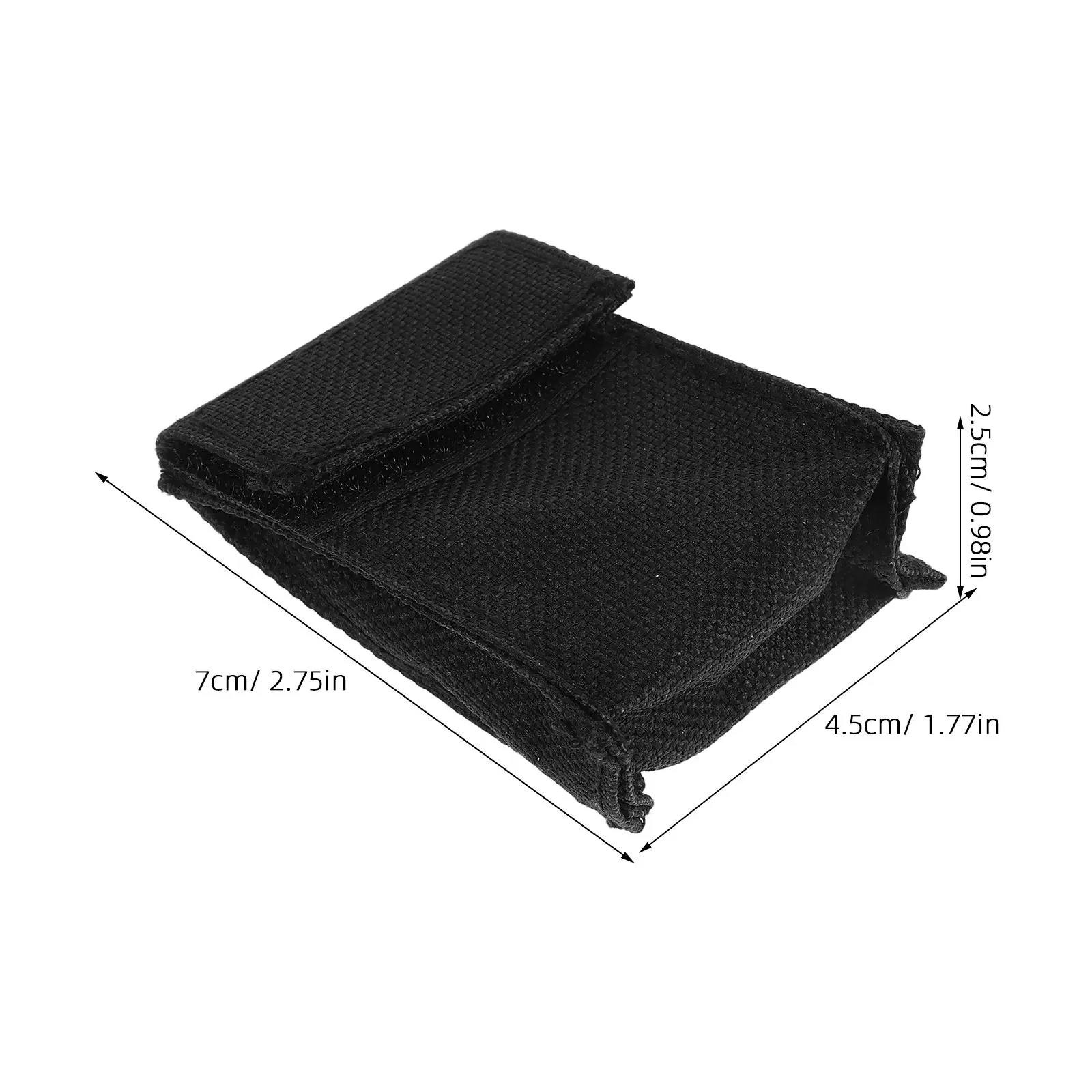 9V Battery Pouch Nylon Secure Holder Hook Loop Fastener Acoustic Guitar Pickup Case Bass Ukulele Soundhole Accessory 2.8x1.8x1 - view 2
