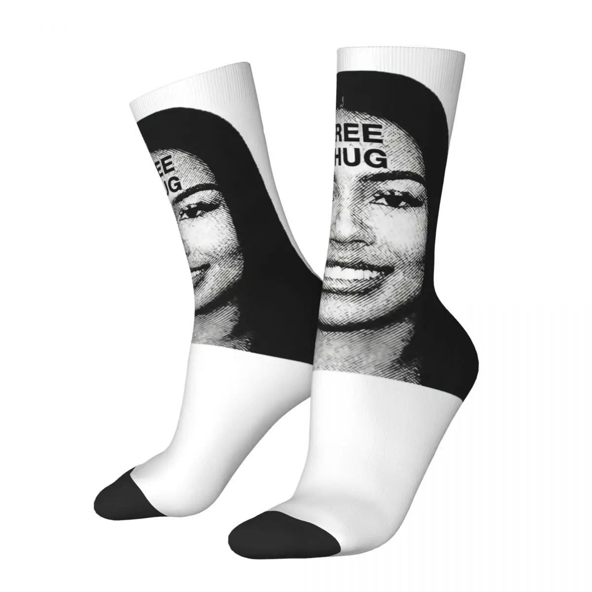 Crazy Design Rapper Mariah FREE Thug Slime Skateboard Socks The Scientist Polyester Middle Tube Socks for Unisex Breathable