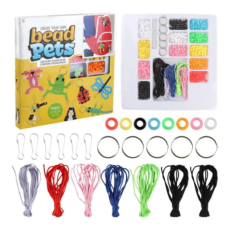 

Bead Animal Kit Bead Art Craft Set Create Bead Animals Fun Supplies Bead Craft Kit For Girls Beginners In DIY Jewelry Making