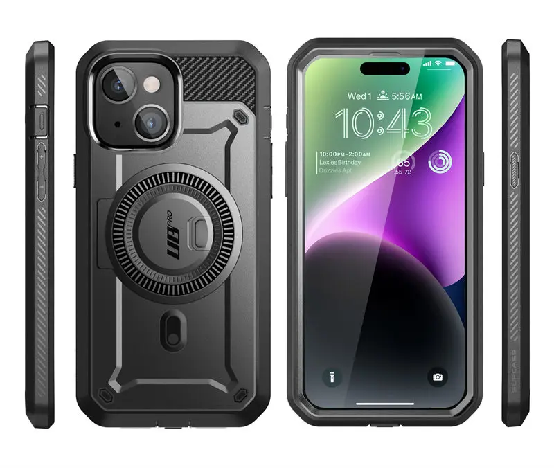 SUPCASE for iPhone 15/14/13 Case 6.1 inch 2023 UB Pro Mag Full Body Rugged Case Cover with Built-in Screen Protector