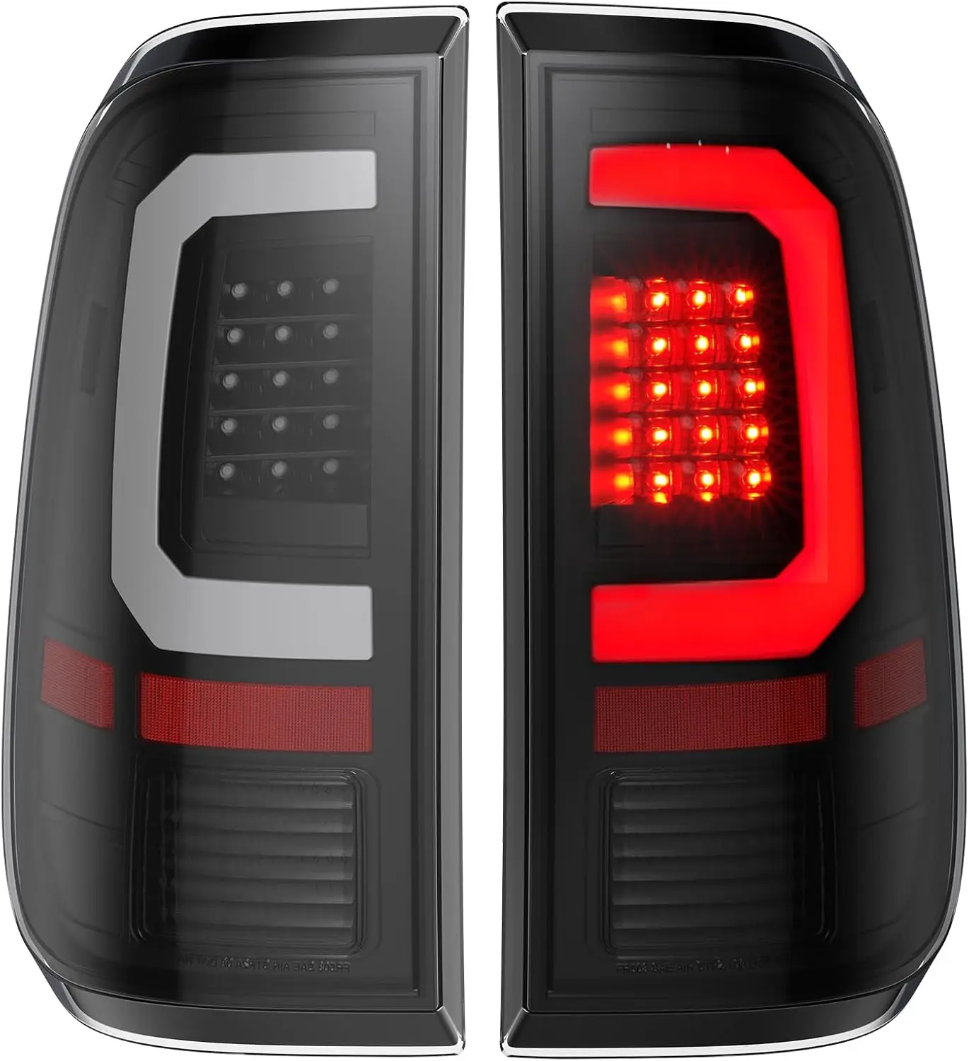 

LED Tail Lights for 2008-2016 Ford F250 F350 F450 Super Duty, Clear Lens White C-Type