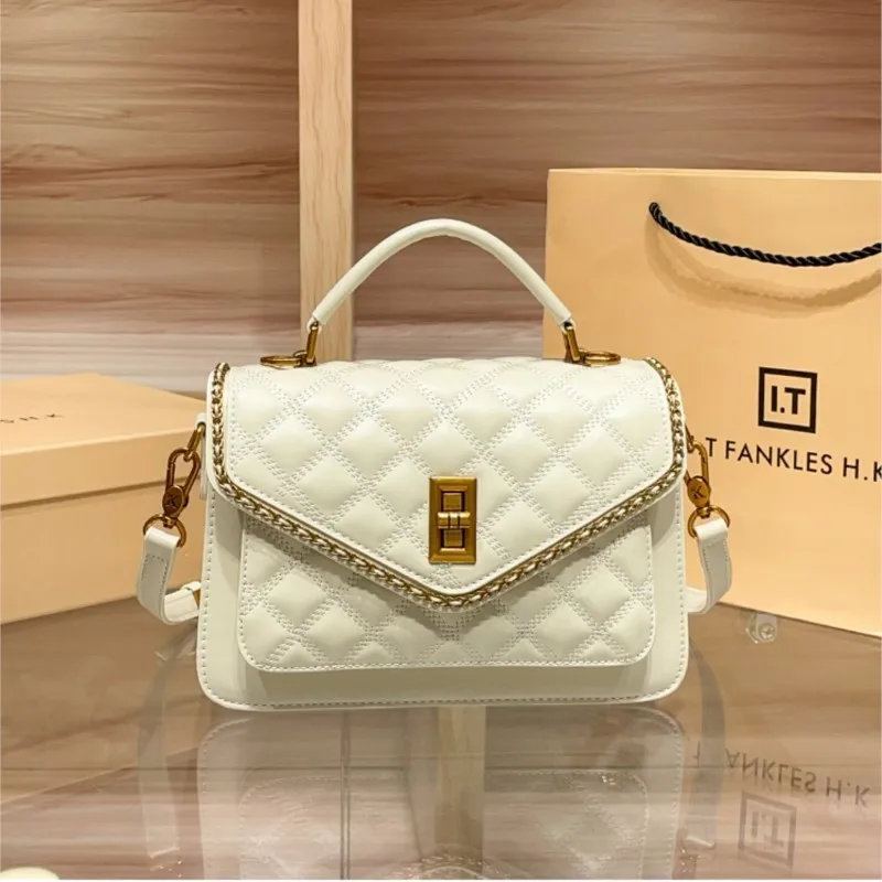 

Light luxury brand women's bag 2026 new fashionable and versatile high-end diamond grid handbag single shoulder crossbody bag