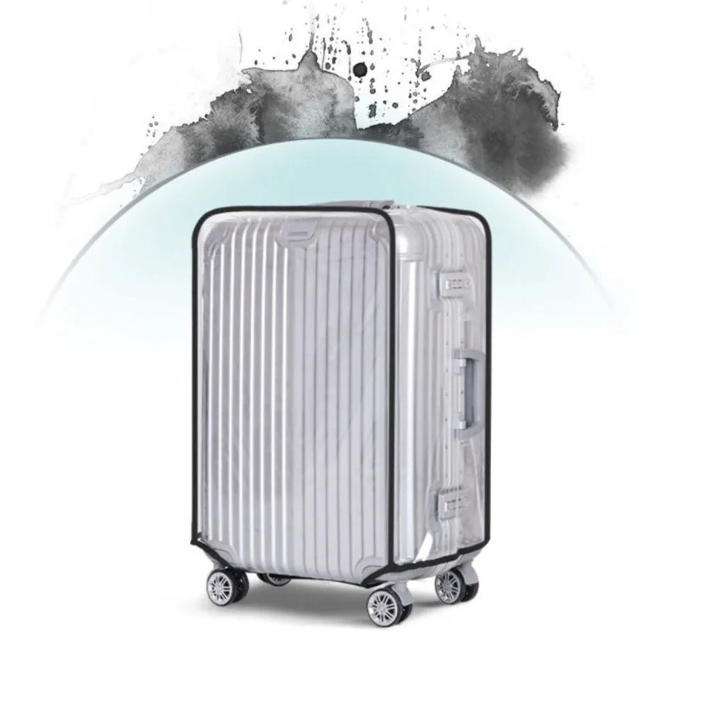 

Travel Luggage Case Cover Transparent Suitcase Protector Dustproof Design Easy Unfasten Wash Trolley Case Cover 30 Inches