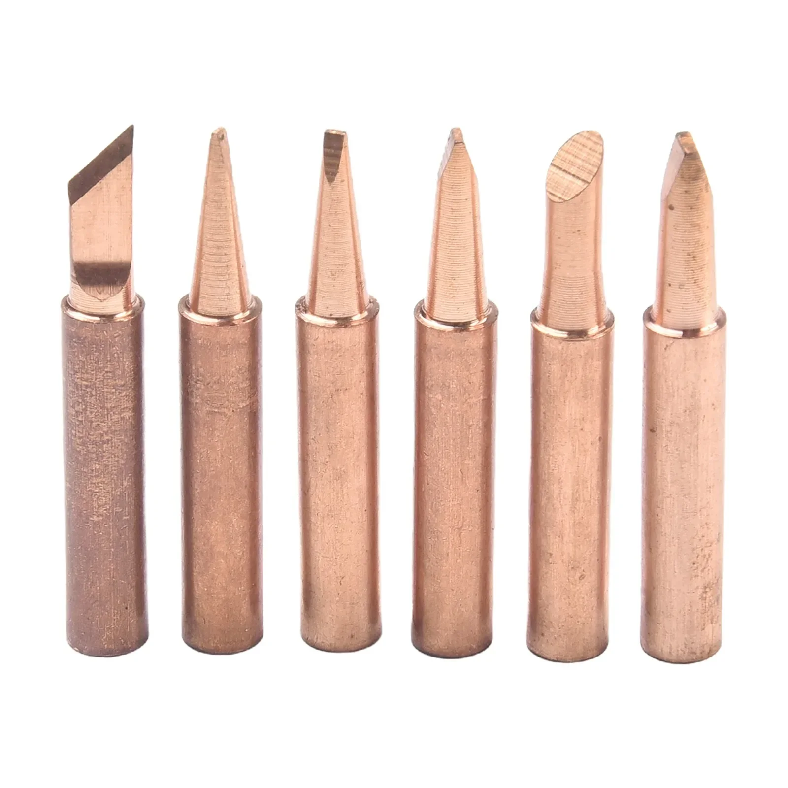 

12Pcs Pure Copper Soldering Iron Tips 900M-T Soldering Iron Head Welding Tool For 936 Rework Station Welding Accessories