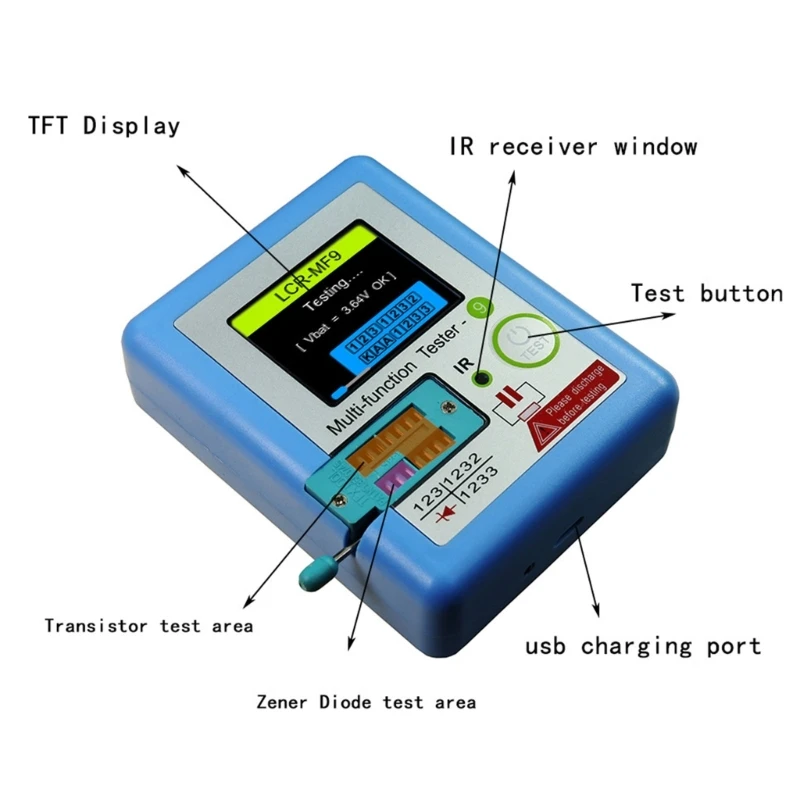 Instrumento avançado análise transistor, equipamento teste suporte transistor, abs, dropshipping