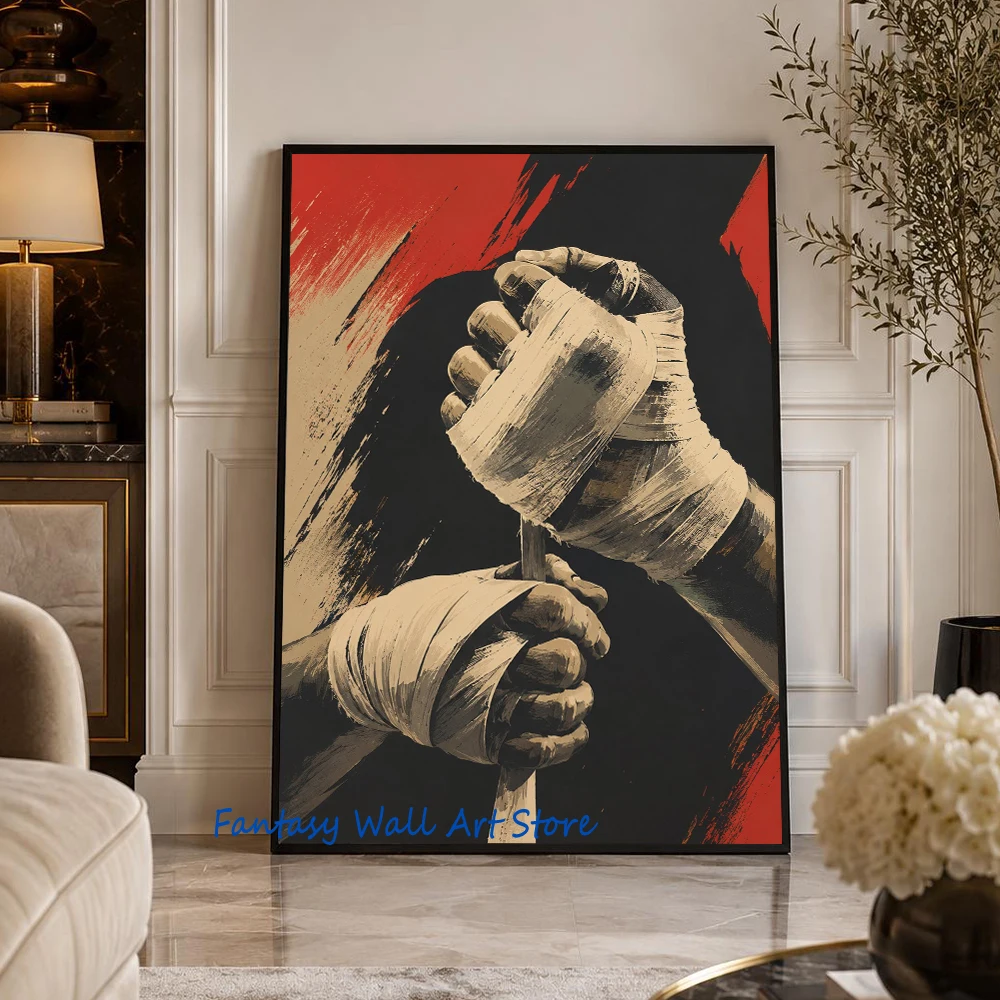 Vintage Sport Boxing Poster Bo - Home Gym Japan ulasan dan harga