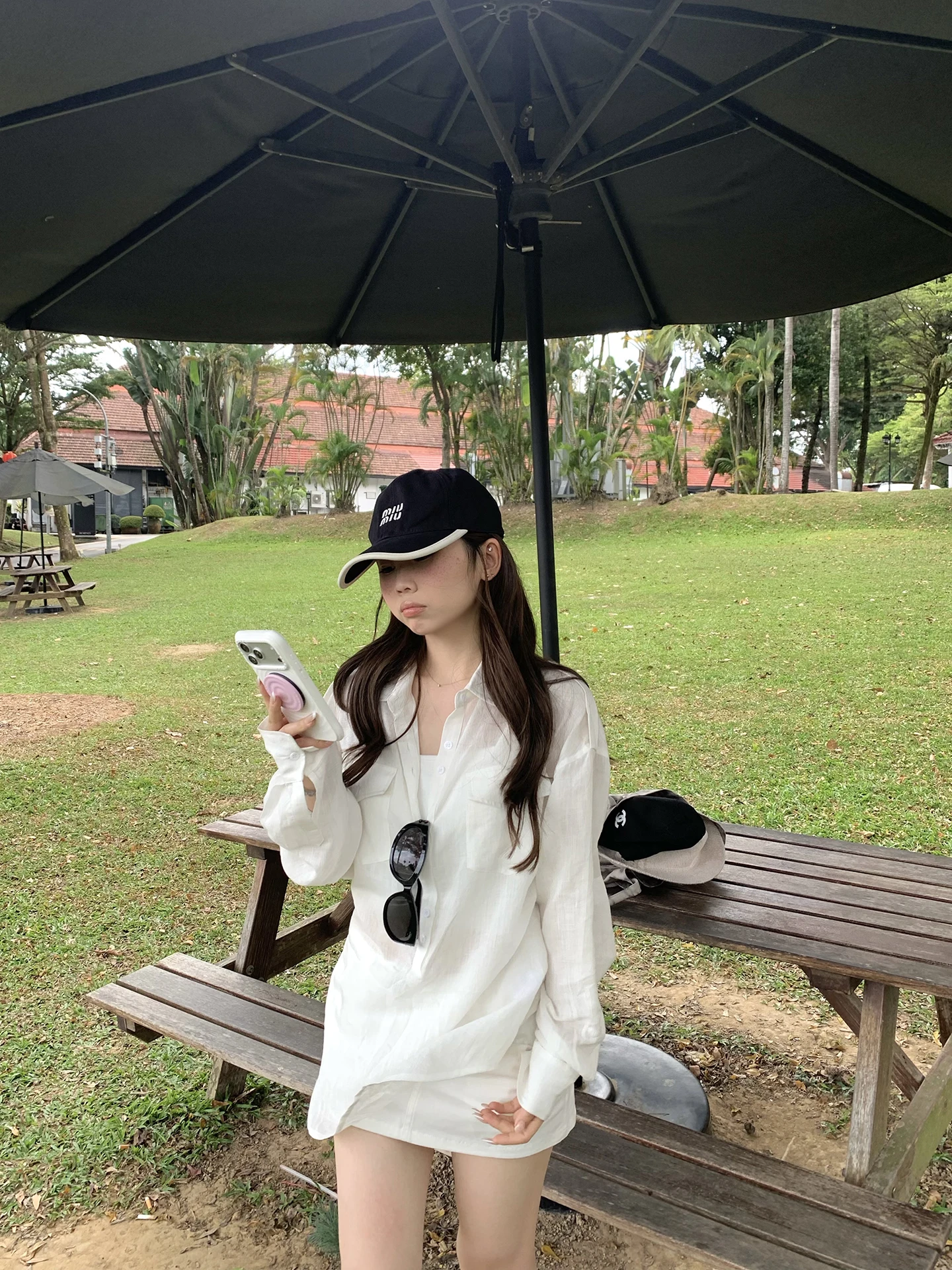 

Spring Summer ential Women's irt Linen Turn-down Collar Waist-cinching Blouse Simple Sle Long Sve Casual Wear