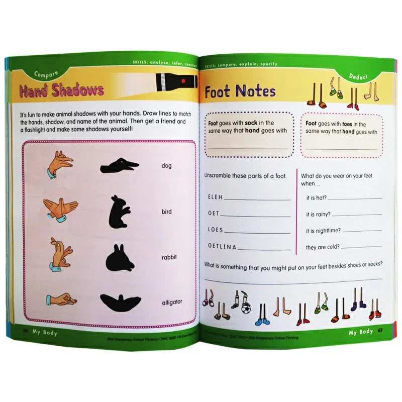 Evan-Moor Skill Sharpeners Critical Thinking, Grade 2 Workbook,aged 4 5 6 7, English book 9781629383507
