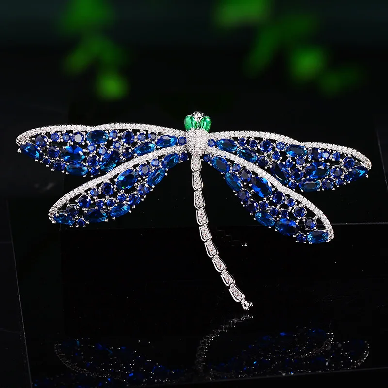 

Luxurious Colorful Dragonfly Brooches 2024 New High-end Exquisite Micro-inlaid Zircon Pin Woman Suit Jacket Decorative Corsage