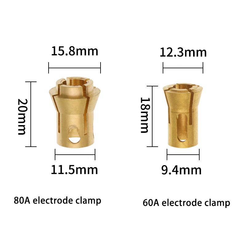 80A Cutting Gun Holder 60A Holder Three Jaw Electrode Holder TCD100 Cutting Nozzle Electrode Fixture Cutting Gun Accessory