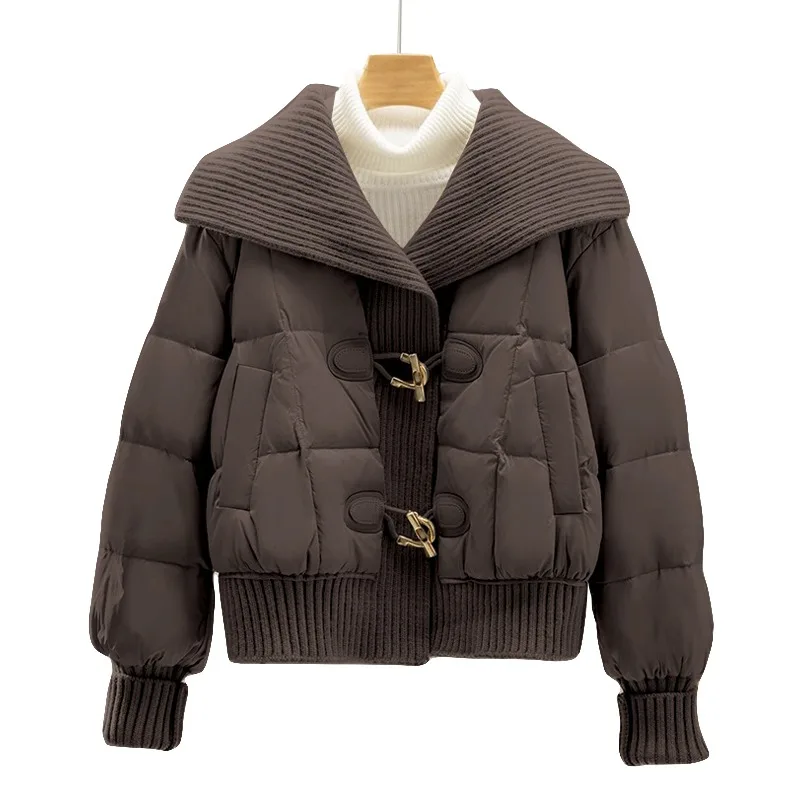 Thiened Fce ダウンコットン Jaet 女性の冬 Faion デザイン小型コットンコートトップ女性韓国 Sle ルーズフィット
