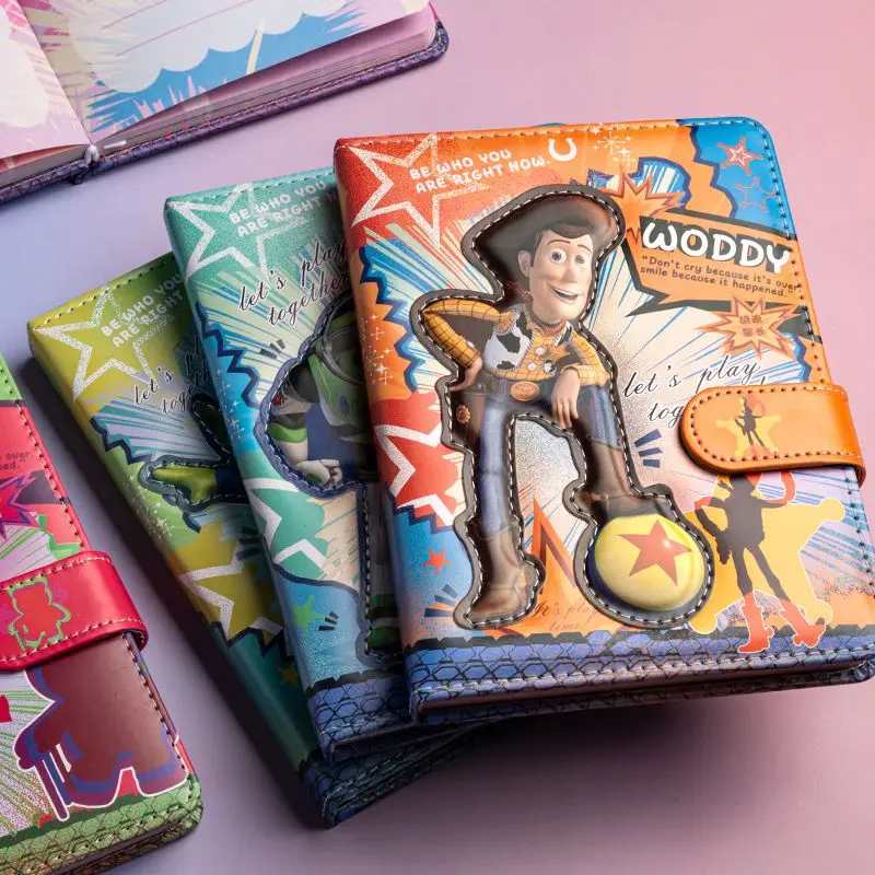 

Disney Toy Story Mania Kawaii Anime Woody Notebook Cute Sweet Lotso Cartoon Magnetic Buckle Diary Lovely Notepad Gifts Kids