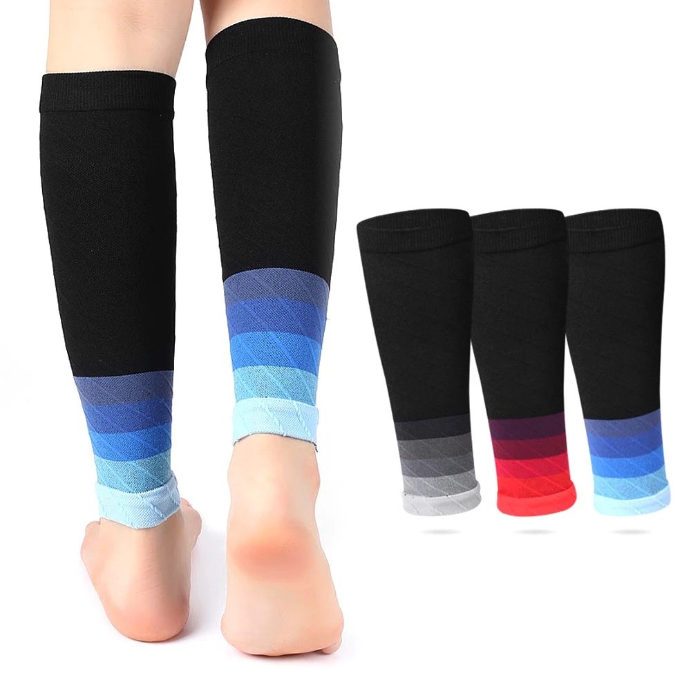 1Pair Leg Calf Compression Sleeves Socks for Runners Shin Splint Varicose Vein Calf Pain Relief - Calf Guard Great