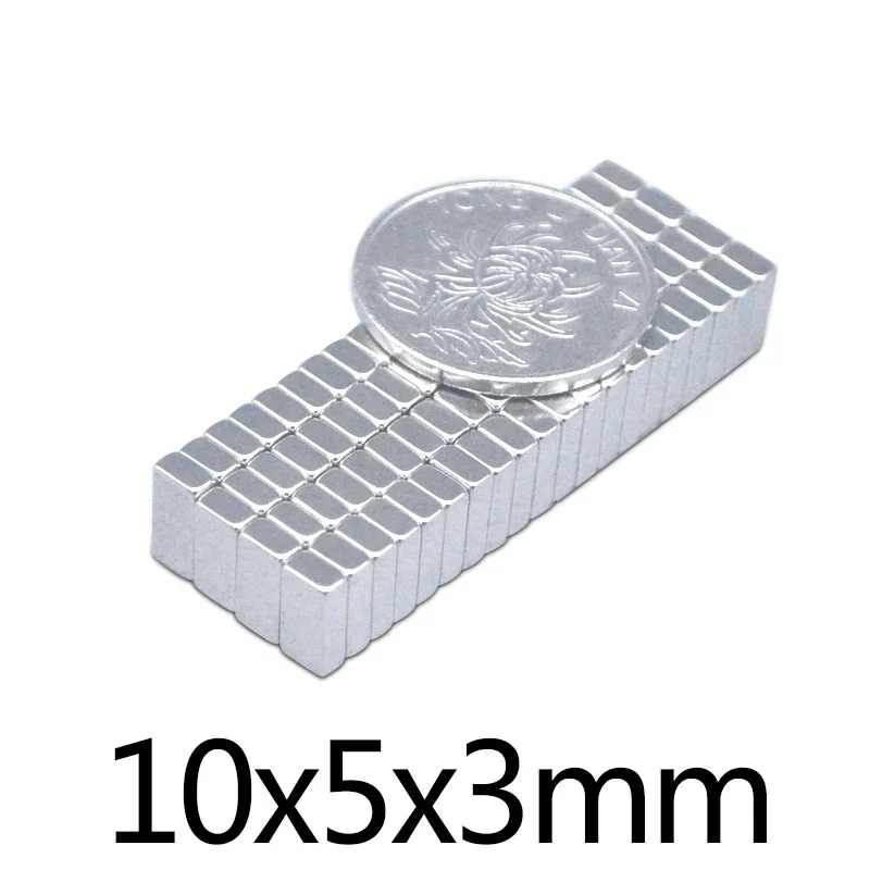 10x5x3mm Cuboid Block Magnets 10mmX5mm Neodymium Magnet 10x5x3mm Permanent NdFeB Strong Magnet 10*5*3 N35