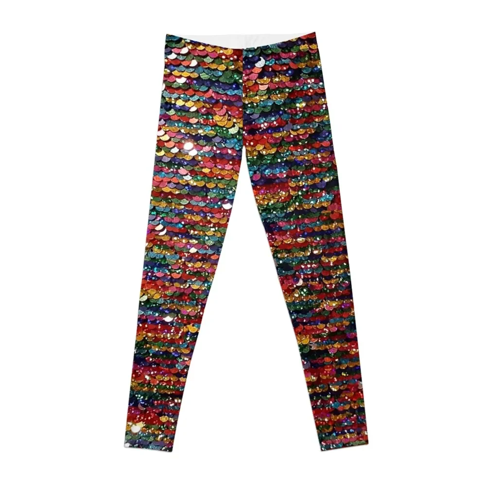

Rainbow Sequins Sparkle Vibrant Rainbow Leggings sportswear gym for girls Womens Leggings