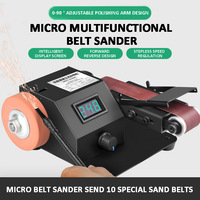 350W Mini Belt Sander Electric Sanding Polishing Grinding Machine Grinding Sander Grinder Small Sand-belt Machine