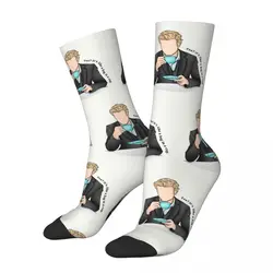 Patrick Jane Tea The Mentalist Thing Crew Socks Cozy Simon Baker High Quality Crew Socks Cotton Women's Gift Idea