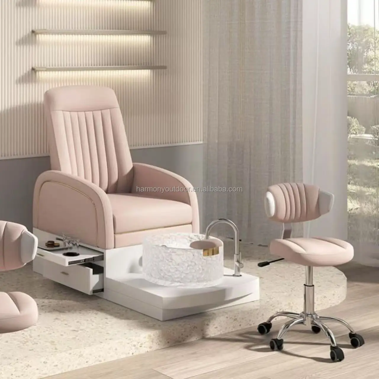 

Hot Selling Cheap Price Multi-functional Care Bath Massage Beauty Nail Art Flat-laying Foot Spa Salon Pedicure Chair