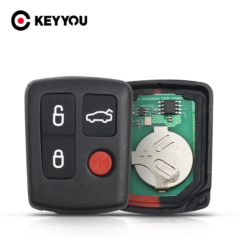 KEYYOU 3/4 Buttons Remote Key Fob 433MHz For Ford BA BF Falcon SX SY Territory XR6 XR8 FPV Fob Smart Replacement Full Car Key