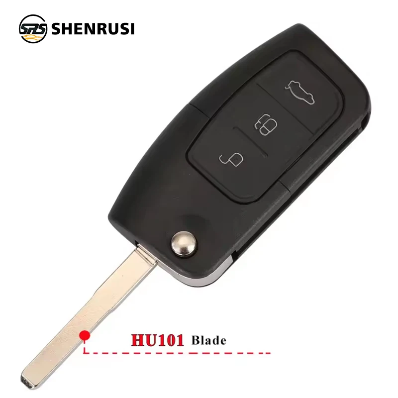 SHENRUSI 315/433 MHz 4D63 4D60 Chiave A Distanza Dell'automobile per Ford Fusion Focus Mondeo Fiesta Galaxy HU101 FO21 Lama Veicolo Flip Keys