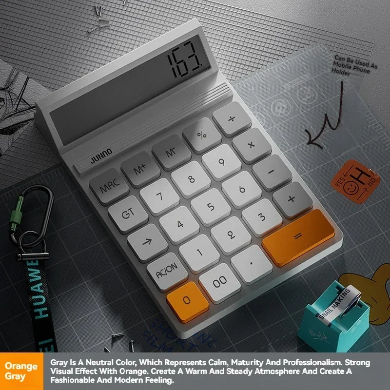 Office Calculator Goddess Model with Mobile Phone Holder Accountants Large Screen Financial Calculator for Home School Office