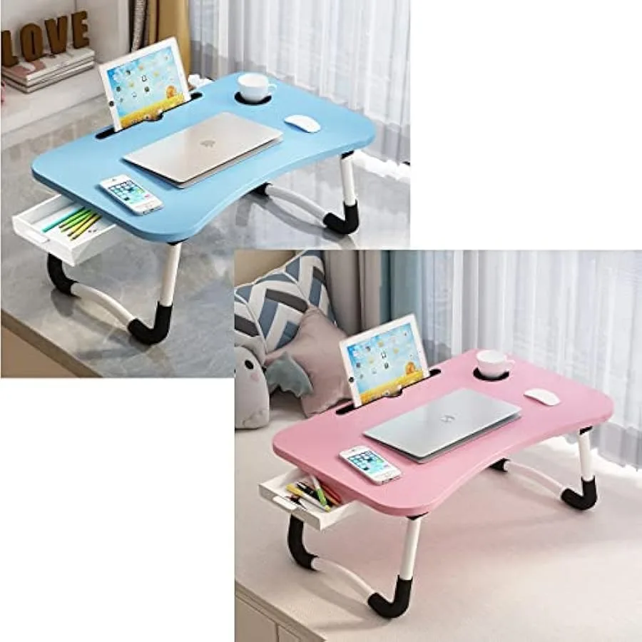 

VebaCidi 2 Bed Desks with Holders and Drawer Pink + Blue