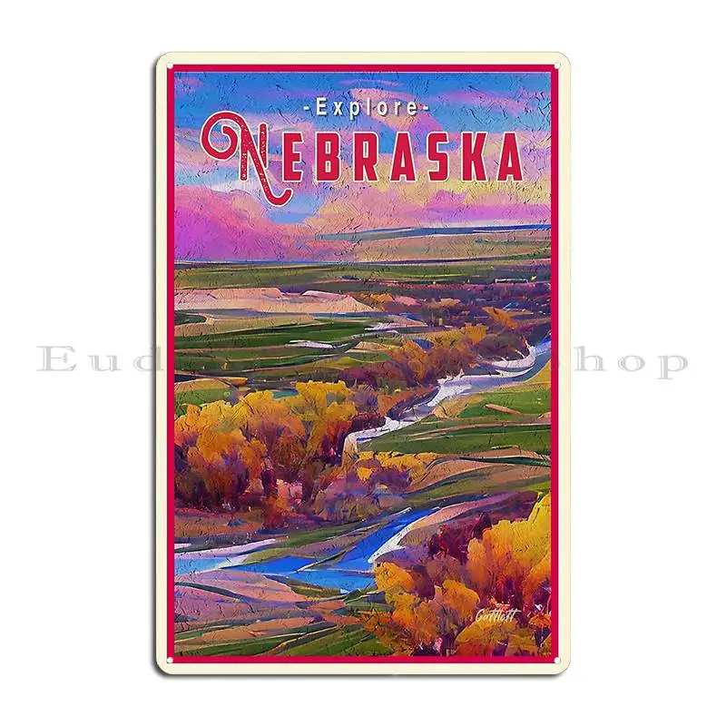 Go Huskers Pretty Travel Nebraska Metal Plaque Poster Party Kitchen Create Create Club Tin Sign Poster