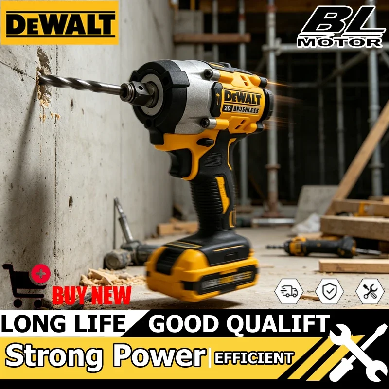 

Аккумуляторный бесщеточный ударный гайковерт Dewalt DCF921 с высоким крутящим моментом, LED-подсветкой, 406 Н·м, легкий, профессиональный электроинструмент
