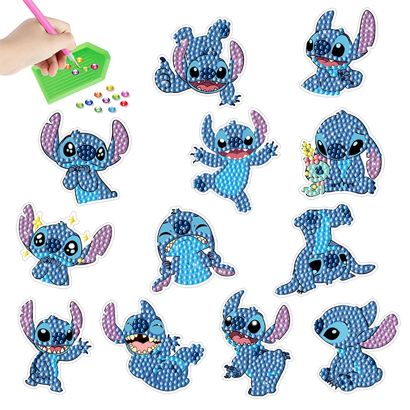 

Stitch creative diamond painting random stickers decorative cartoon diamond painting handmade diy stickers dot diamond painting