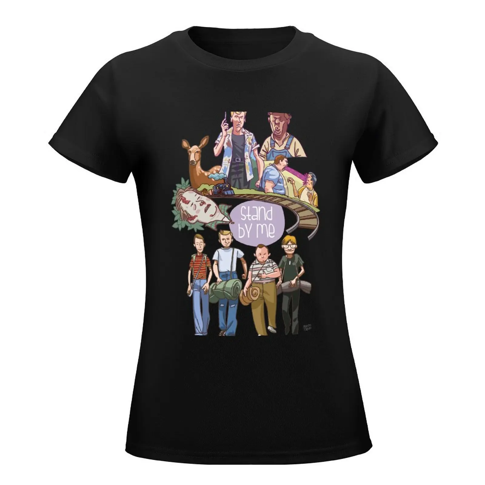 Stand by me T-Shirt anime clothes blacks funnys Women's tee shirt