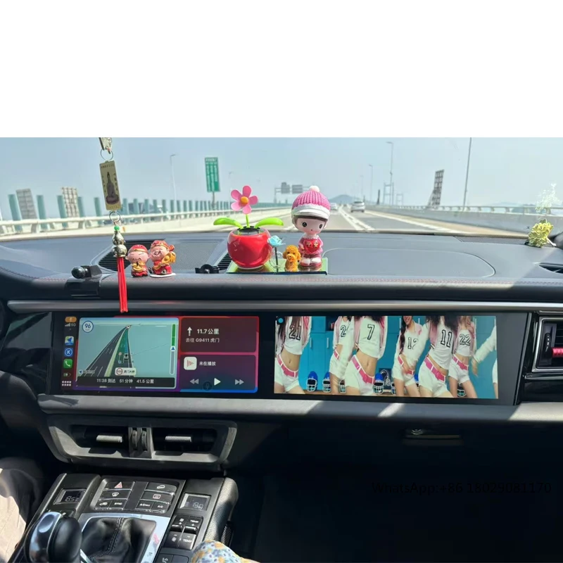 

Dual 12.3 Inch Android Car Radio GPS Navigation Carplay HeadUnit Touch Interactive Screen for Porsche Macan 2014-2017 Dashboard