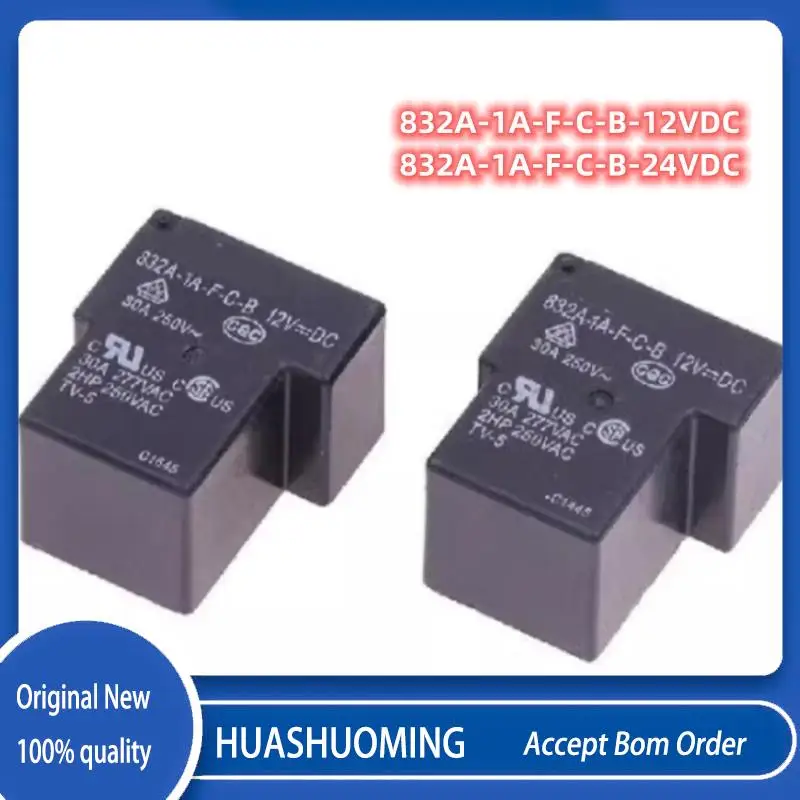 5Pcs/LOT  NEW  832A-1A-F-C  832A-1A 832A-1A-F-C-12VDC 832A-1A-F-C-B-12VDC 832A-1A-F-C-B-24VDC    4PIN  30A 12VDC