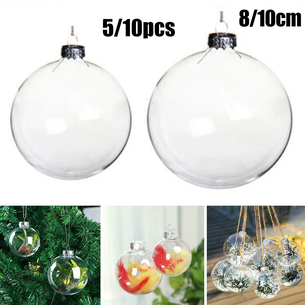 

Clear Christmas Balls Decorations 2023 Baubles Diy Fillable Christmas Tree Ornaments Xmas Pendant Plastic For Home Outdoor