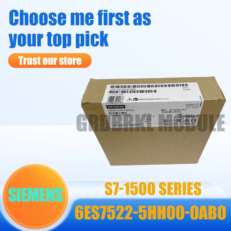 

Brand New Original SIEMENS 6ES7522-5HH00-0AB0 6ES7 522-5HH00-0AB0 S7-1500 Digital Output Module