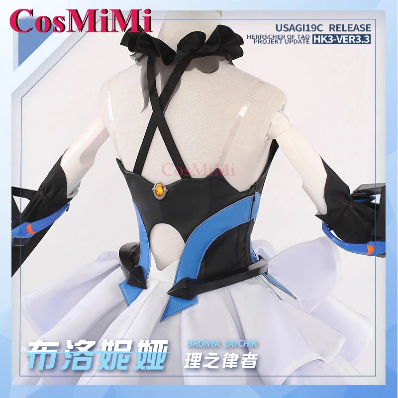CosMiMi-Disfraz de juego Honkai Impact 3 Bronya Zaychik, elegante vestido de combate dulce, ropa de juego de rol para fiesta de Carnaval